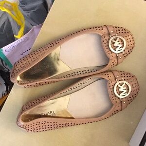MK Beige Futton Perforated Flats